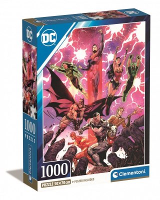 Puzzle 1000 elementów Compact DC Comics Liga Sprawiedliwych (Justice League) Clementoni