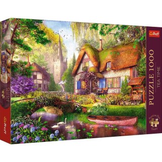 Puzzle 1000 elementów Premium Urocza chatka w lesie Trefl