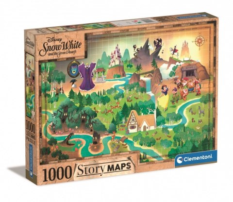 Puzzle 1000 elementów Story Maps Królewna Śnieżka Clementoni