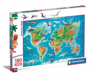 Puzzle 180 elementów Dinosaurs Map Clementoni