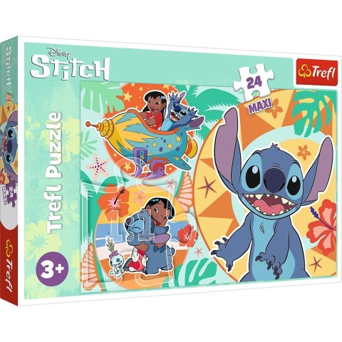 Puzzle 24 elementy Maxi Wesoły dzień Lilo i Stitch Trefl