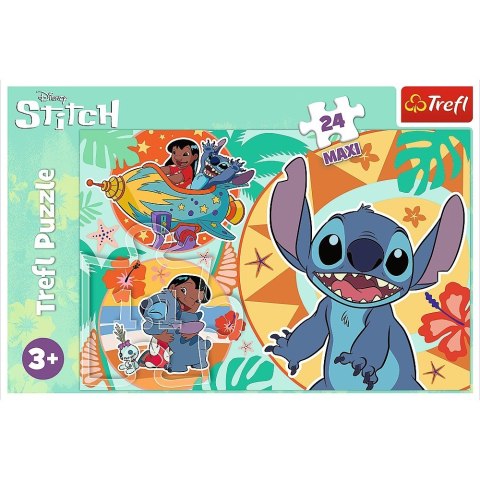 Puzzle 24 elementy Maxi Wesoły dzień Lilo i Stitch Trefl