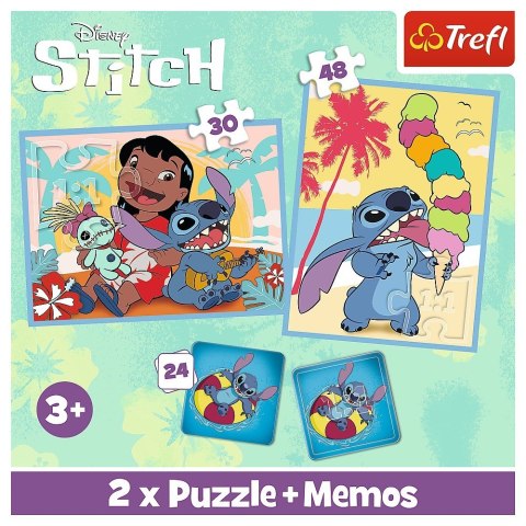 Puzzle 2w1 memos Lilo i Stitch Trefl