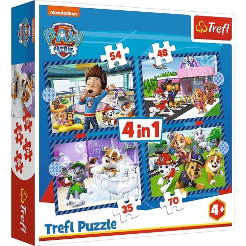 Puzzle 4w1 Psie sprawy Psi Patrol Paw Patrol Trefl