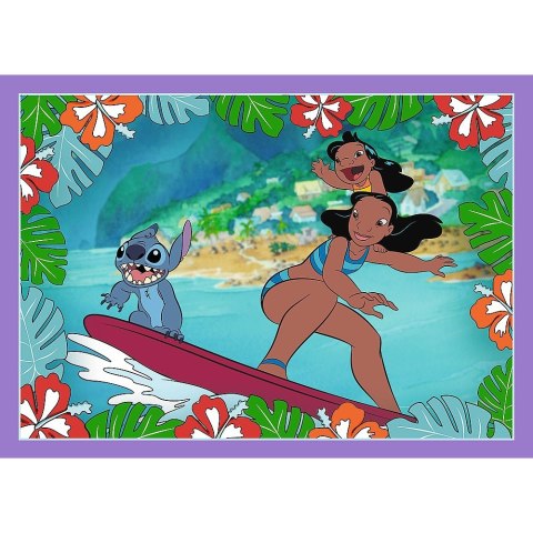 Puzzle 4w1 Szalony dzień Lilo i Stitch Trefl