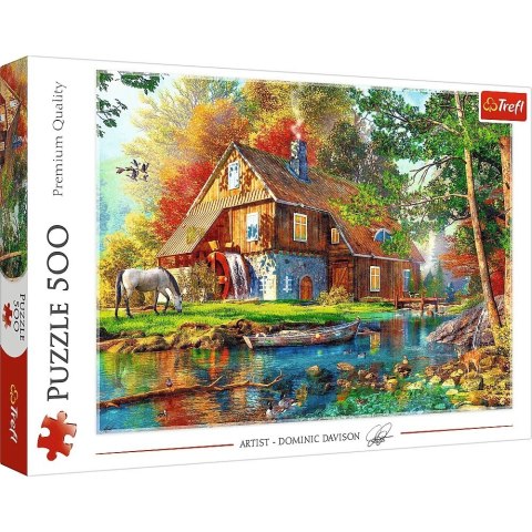 Puzzle 500 elementów Chatka nad rzeką Trefl