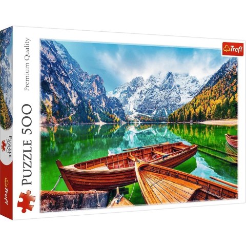 Puzzle 500 elementów Jezioro Braies Włochy Trefl