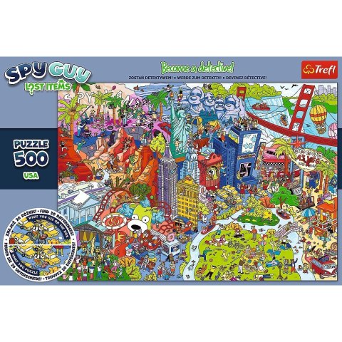 Puzzle 500 elementów Spy Guy Lost Items USA Trefl