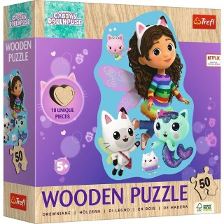 Puzzle drewniane 50 elementów Wesoła Gabby Gabi Trefl