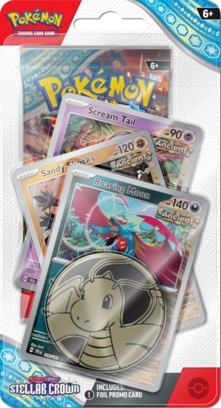 Karty Stellar Crown Premium Checklane Blister Roaing Moon Pokemon TCG