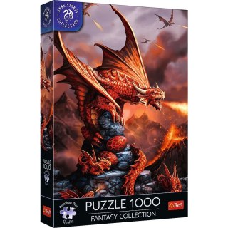 Puzzle 1000 elementów Ognisty Smok Anne Stokes Trefl