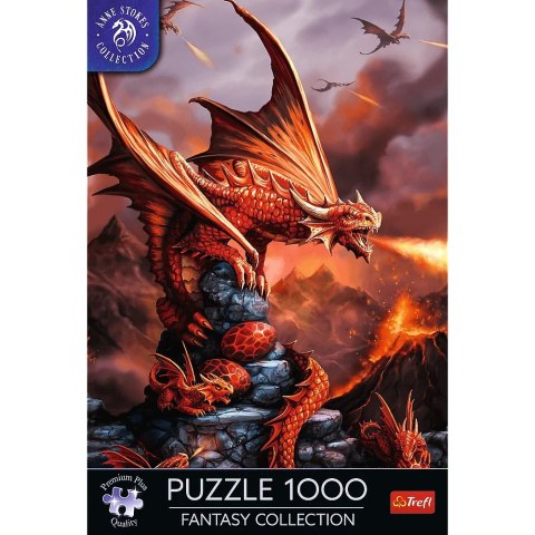 Puzzle 1000 elementów Ognisty Smok Anne Stokes Trefl