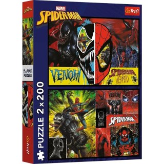 Puzzle 2x200 elementów Dzień i noc Spidermana Trefl