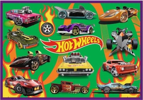 Puzzle 4x250 Wyścigowe auta Hot Wheels Trefl