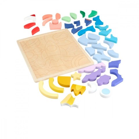 Puzzle drewniane 42 elementy Kosmos Fisher Price