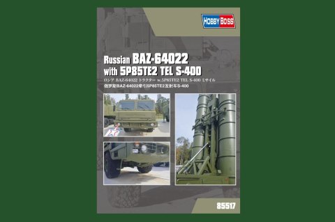 Model plastikowy BAZ-64022 z 5P85TE2 TEL S-400 Hobby Boss