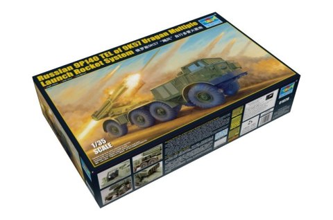 Model plastikowy Russian 9p140 TEL of 9K57 Uragan Multiple Launch Rocket System Trumpeter