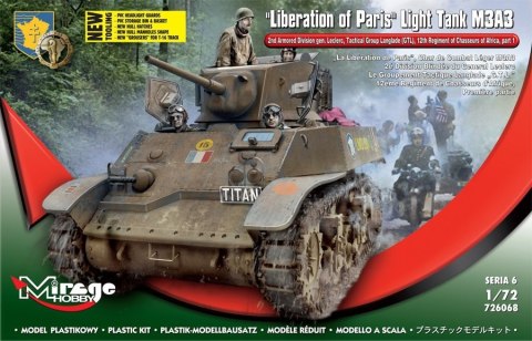 Model plastikowy Stuart M3A3 Wyzwolenie Paryż Mirage