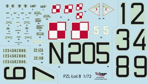 PZL-37B ŁOŚ model set Mirage