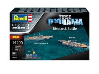 Model plastikowy First Diorama Set Bismarck Battle Revell