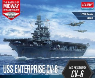 Model plastikowy Statek USS CV-6 Enterprise Battle of Midway Academy