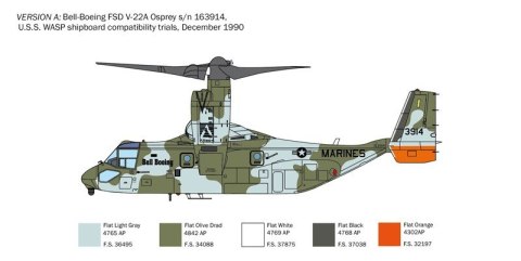 Model plastikowy V-22A Osprey 1/72 Italeri