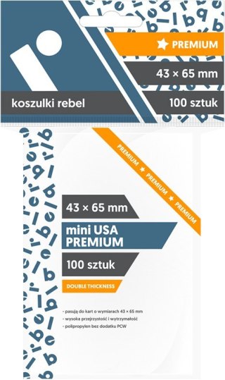 Koszulki 43x65 mm Mini USA Premium 100 sztuk Rebel