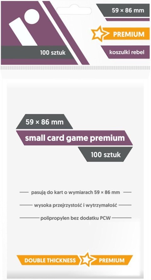 Koszulki 59 x 86mm Small Card Game Premium Rebel