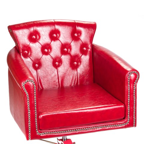 Fotel fryzjerski ALBERTO BH-8038 Czerwony