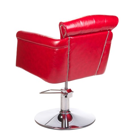 Fotel fryzjerski ALBERTO BH-8038 Czerwony