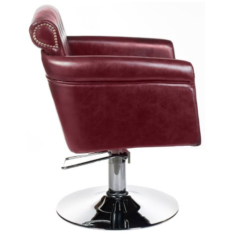 Fotel fryzjerski ALBERTO BH-8038 wiśniowy