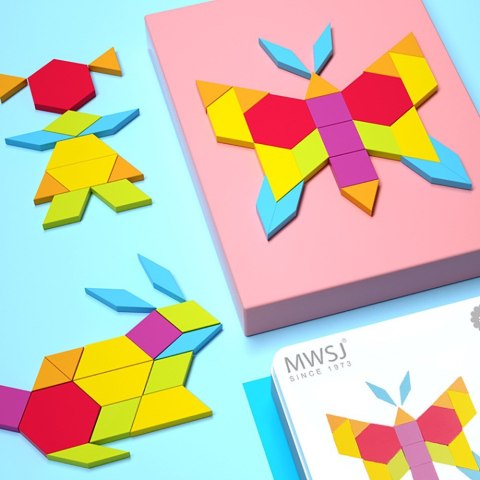 Gra układanka Motyl tangram w puszce IWood