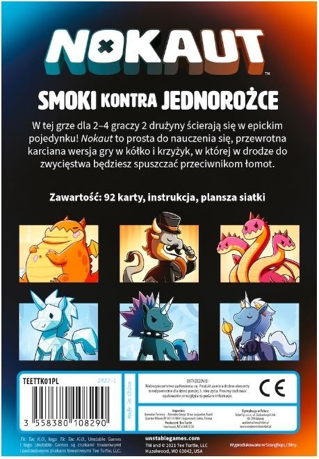 Gra Nokaut: Smoki kontra Jednorożce Rebel