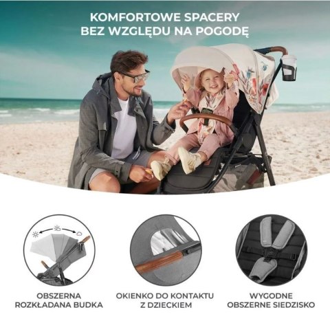 Wózek spacerowy GRANDE PLUS GREY Kinderkraft