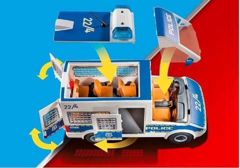 Zestaw City Action 70 899 Transporter policyjny ze światłem i dźwiękiem Playmobil