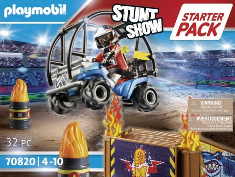 Zestaw Pokaz kaskaderski z quadem i płonącą rampą Playmobil