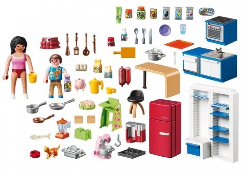 Zestaw z figurkami Dollhouse 70206 Rodzinna kuchnia Playmobil