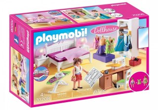 Zestaw z figurkami Dollhouse 70208 Sypialnia z kącikiem do szycia Playmobil