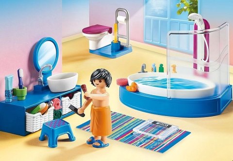 Zestaw z figurkami Dollhouse 70211 Łazienka z wanną Playmobil