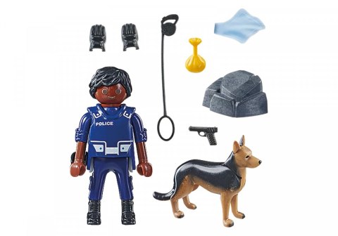 Figurka Special Plus 71162 Policjant z psem tropiącym Playmobil