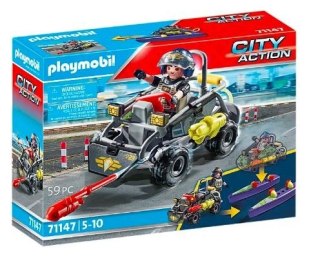 Zestaw z figurką City Action 71147 Quad terenowy jednostki specjalnej Playmobil