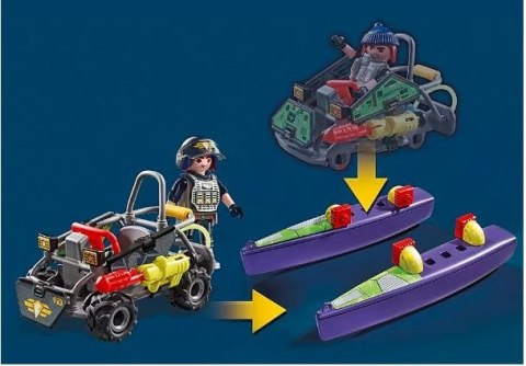 Zestaw z figurką City Action 71147 Quad terenowy jednostki specjalnej Playmobil