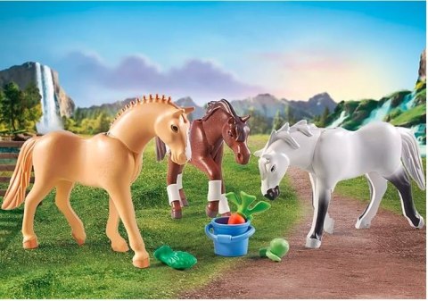 Zestaw z figurkami Horses 71356 3 konie: Morgan, Quarter Horse i Angloar Playmobil