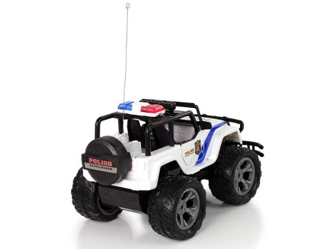 Auto R/C Policja Jeep Policyjny 1:14 Zdalnie Sterowane Efekty Świetlne LEAN Toys