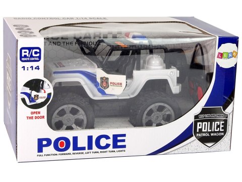 Auto R/C Policja Jeep Policyjny 1:14 Zdalnie Sterowane Efekty Świetlne LEAN Toys