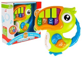 Pianinko Organki Do Re Mi Papuga Zielone LEAN Toys