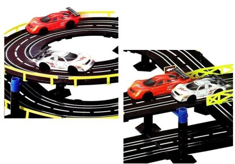 Tor Wyścigowy 2 Autka Kontrolery Slot Cars 1:43 LEAN Toys