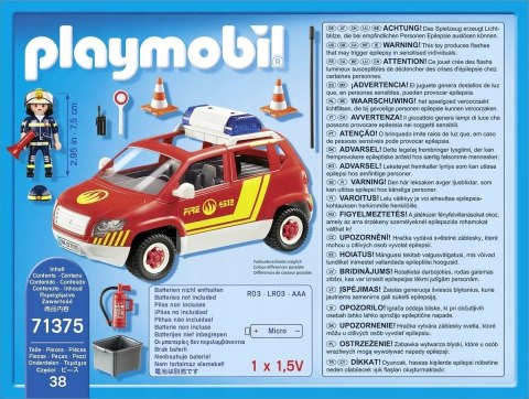 Zestaw figurek City Action 71375 Samochód komendanta straży pożarnej Playmobil