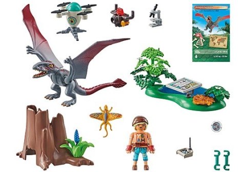 Zestaw figurek Dinos 71525 Stacja badawcza dla dinozaurów Dimorfodonów Playmobil