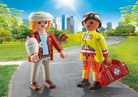 Zestaw figurek Duo Pack 71506 Sanitariusz z pacjentem Playmobil